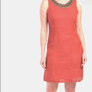 Chic Sleeveless Coral Dress